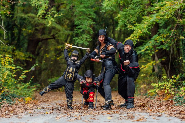 Семейни фотосесии - Черни нинджи 3