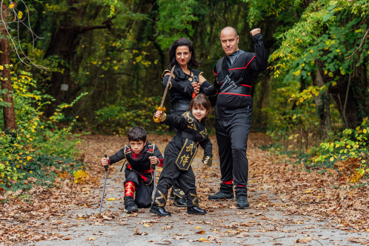 Семейни фотосесии - Черни нинджи 4