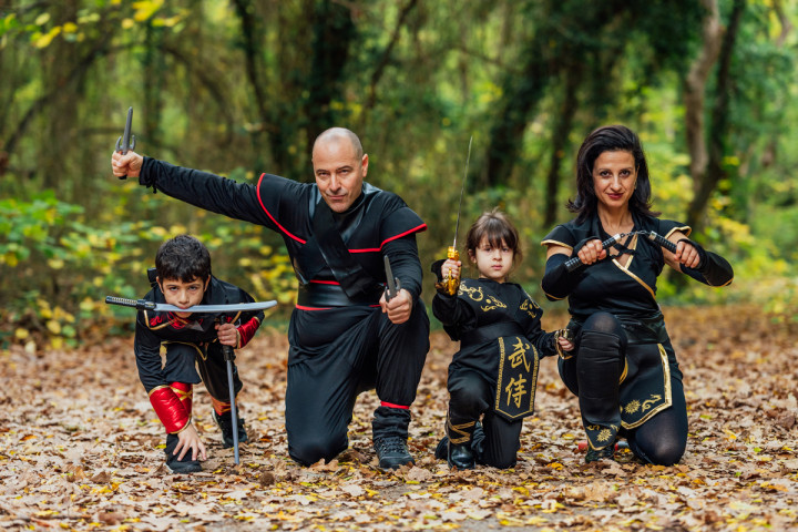 Семейни фотосесии - Черни нинджи 5
